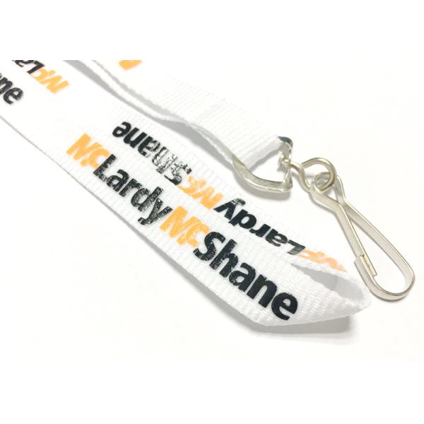 Employee Company Custom Neck Lanyards White Background Silk Screen Printing