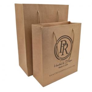 China Cheap Recycled Custom Logo Printed Personalized Kraft Paper Bags With Handles wholesale