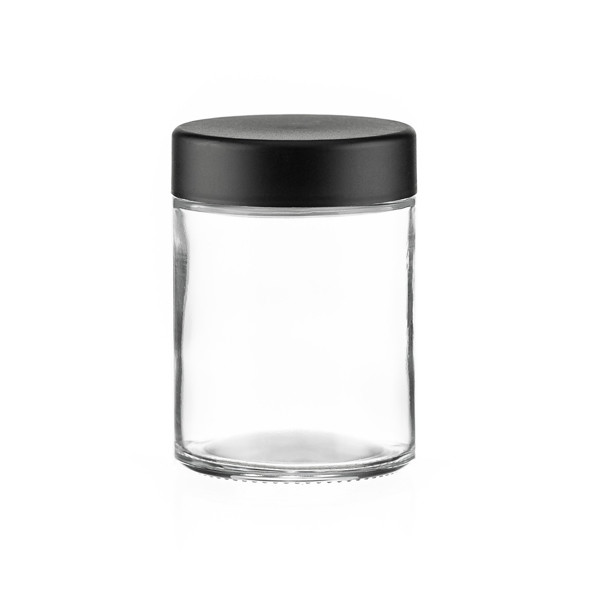 4oz Child Resistant Clear Jar Flower Packaging Flower Glass Jars Containers
