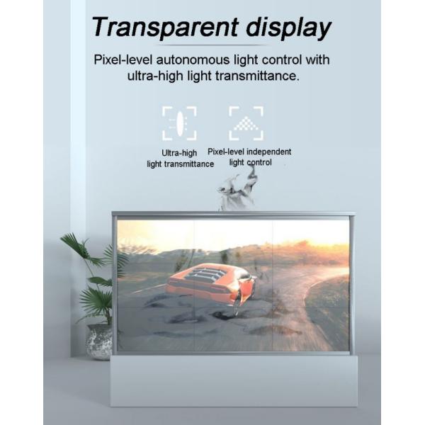 Shopping Mall Advertising See Through Lcd Screen High Transparency Full Color