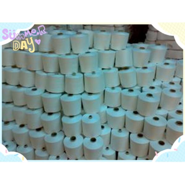 Dyeing Tube Ring Spun Polyester Yarn High Strength 40s / 2 Counts Single Yarn Twist