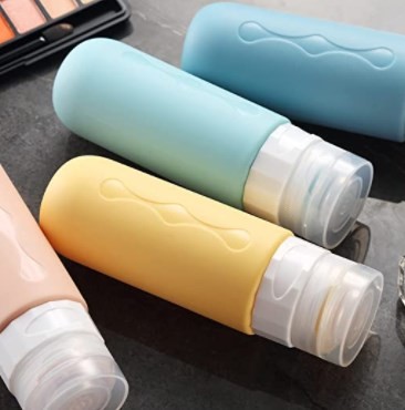 Cylinder Empty Silicone Travel Bottle Set Refillable Babi Color 90Ml
