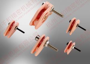 China HRA88 Caged Pink Ceramic Wire Pulley , Polished Coil Winding Tensioner Accessories wholesale