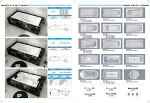China Rectangular Embedded Bathtub Jacuzzi Massage Bathtub Sleek Design Customised wholesale