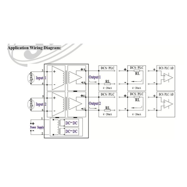 passive two-wire 4-20mA isolation transmitter(DIN35 rail mounting)
