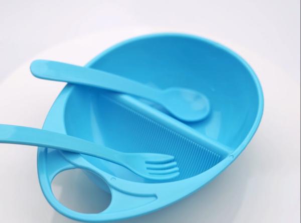 Quality Plastic Up 3 Month Baby Bowl With Spoon Fork for sale