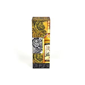 Customized Square Recycled Paper Gift Boxes , Movable Cylindrical Tubes Wine