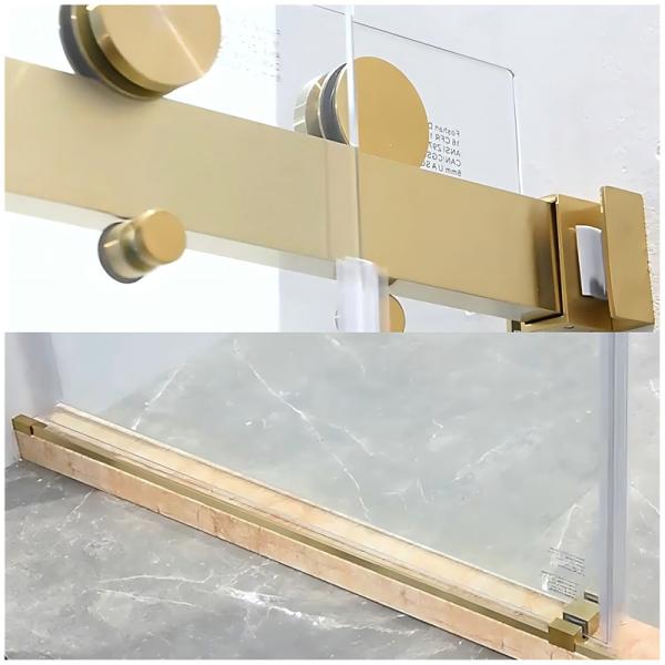 Waterproof Glass Sliding Door Fittings Scratch Resistant Shower Door Runners