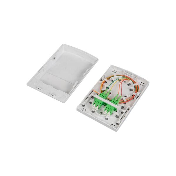 2 Core Fiber Optic Wall Outlet Box , FTTH Termination Box Free Sample Available