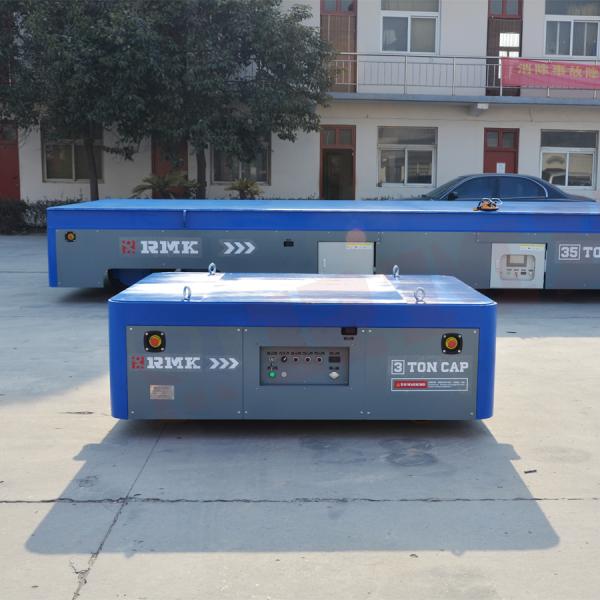 Battery Operated Material Transfer Trolley , 3 Tons Wireless Electric Flat Car
