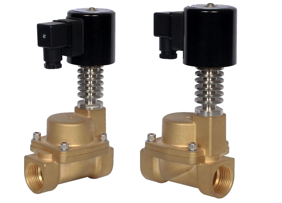 Hot Water Brass Solenoid Valve , Solenoid Switch Valve With Coil Heat Radiator