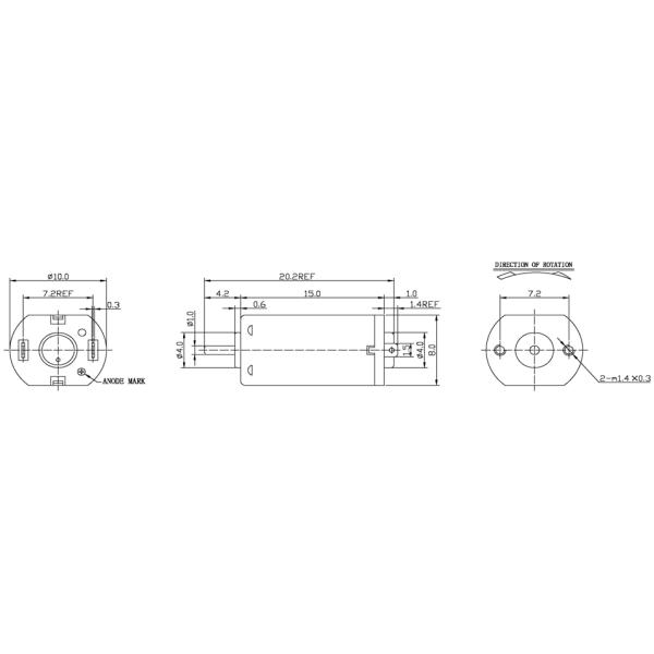 Electric Dc Motor Manufacturer M20 10mm*15mm For Medical Equipment
