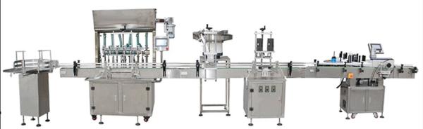 Quality Automatic Cream Paste Liquid Filling Production Line With Capping Machine Labeling Machine for sale