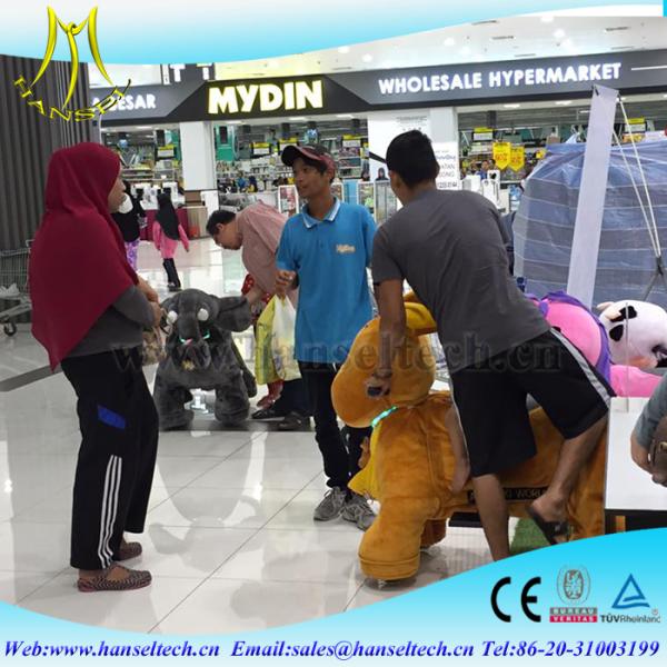 Hansel game machine amusement park moving children kiddie ride battery coin operated life like play animals for kids