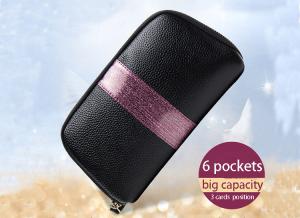 2019 new model can hold mobile phone zipper leather handbag clutch wallet bag for women