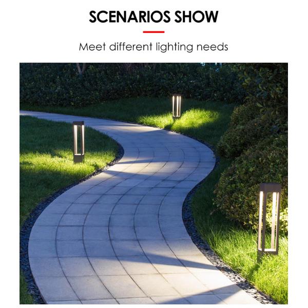 Bollard Landscape Lighting Outdoor 160*160*800MM Bridgelux LED 3000K 10w With Two Year Warranty