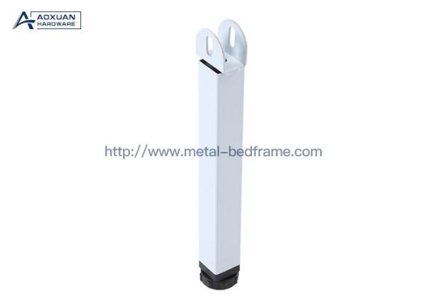 Quality Iron White 30mmx30mm Adjustable Bed Frame Support Legs for sale