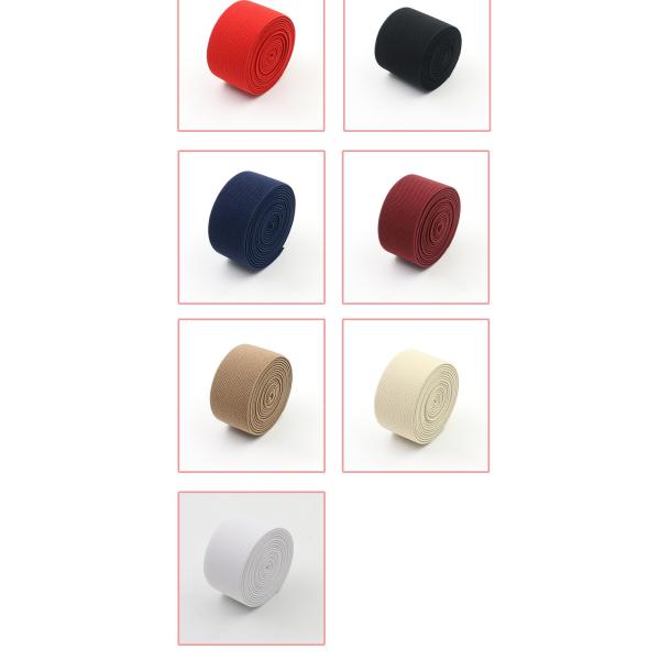 Color Knitted Braided Elastic Band TCZM01 05 Factory Wholesale White Black Bags Shoes Spandex Technics Time Lead Support Feature