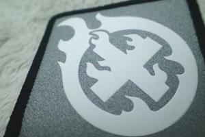 China Custom Silver Reflective Screen Printing Label , Soft TPU Patch For Garment wholesale