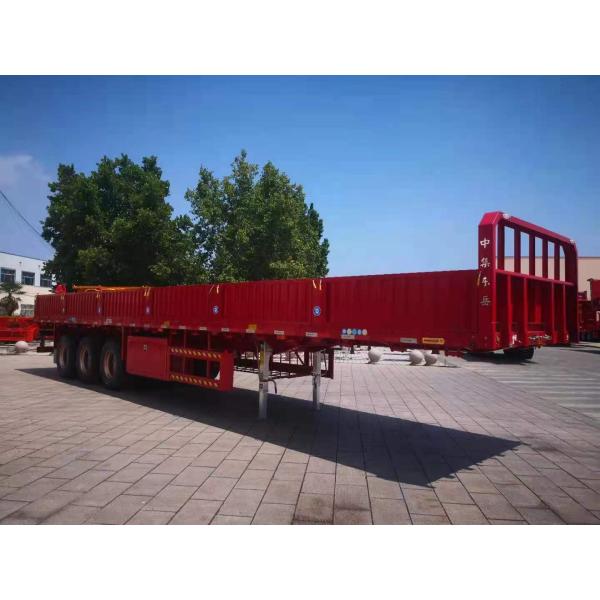 CIMC 12400*2500*2000mm Curb weight 7T 12.4M 3 Axle 10pcs leaf spring 19T single action outrigger 40T payload Stake Semi Trailer