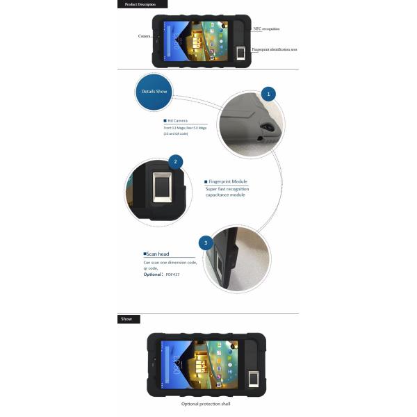 Cost-effective 2+16G 7 inch Touch Screen Android Handheld Terminal FP07