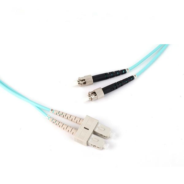 SC ST OM3 Duplex Fiber Optic Patch Cord Multimode , FTTX Fiber Optic Jumper
