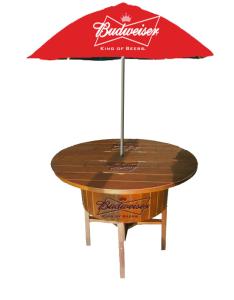 China China LFurniture Wood Table with Ice Box and Beach Umbrella-16 wholesale