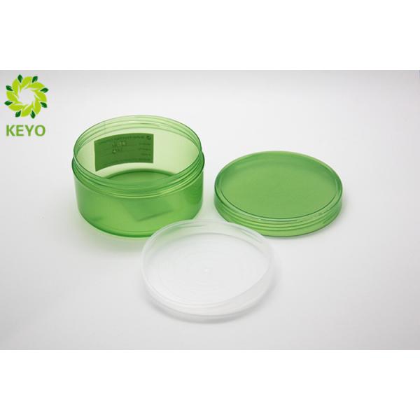 Green Color Round Plastic Body Butter Containers , 150g Wide Mouth Body Cream Jars