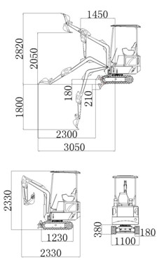 LG18E 1245kg 18Kw Mini Crawler Excavator Digging Construction Equipment