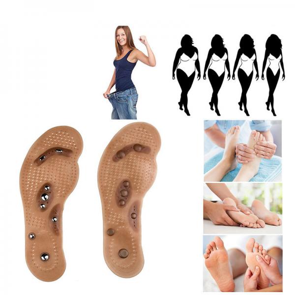 Quality Pain Relief Magnetic Acupressure Insoles , Magnetic Shoe Pads Eliminate Foot Odors for sale