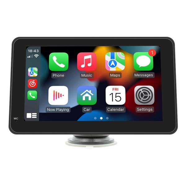 Creatall 7 Inch Portable Car MP5 Player for Bluetooth Hands-Free Wired/Wireless CarPlay & Android Auto Stereo Audio WAV MP3