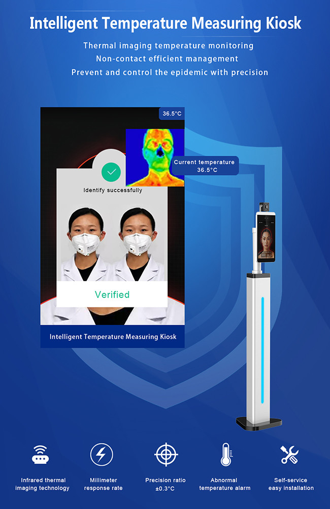 Automatic Forehead Infrared Thermometer Face Recognition Thermal Scanner