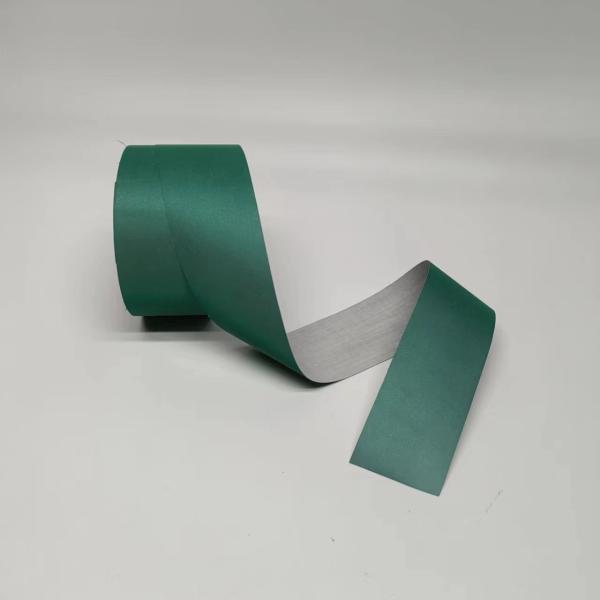 Green High Visibility Reflective Fabric Sew On For Safety Garments Bags Fashion Workwear