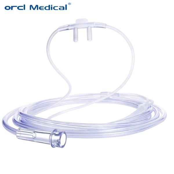 Quality Medical Disposable Soft Nasal Oxygen Cannula  , PVC Transtracheal Oxygen Cannula for sale