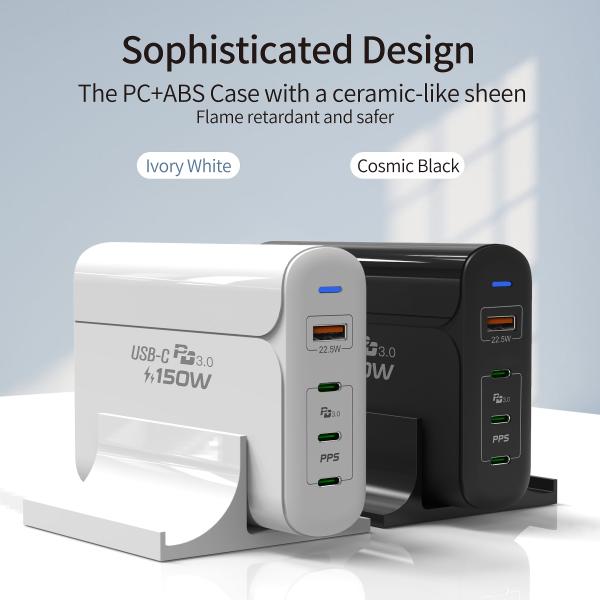 150W USB C PD Chargers PD3.0 QC4 PPS Fast Charging Computer Home Charger Adapter