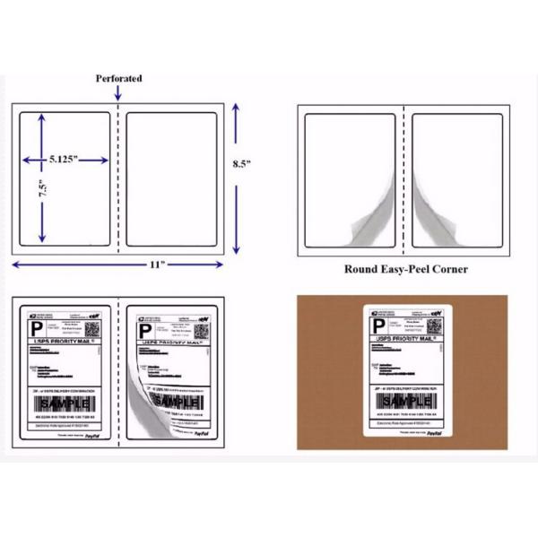 10*15mm 3 Layers Half Sheet Custom Shipping Labels