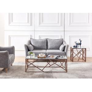 Electroplate Rose Gold Plating SS Frame Modern Coffee Table