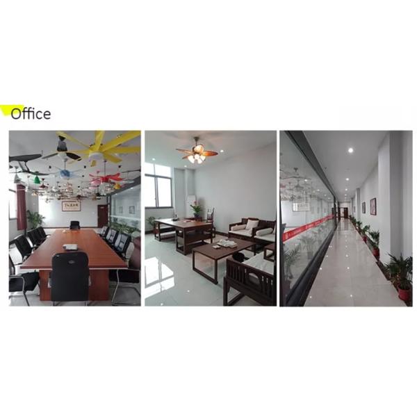 Dimmable Colorful Wood Ceiling Fan Light 36 Inch Suspended Mounted For Hotel Villa