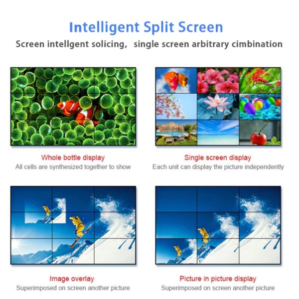 4K 500cd/m² 1920×1080 3x3 Interactive LCD Video Wall