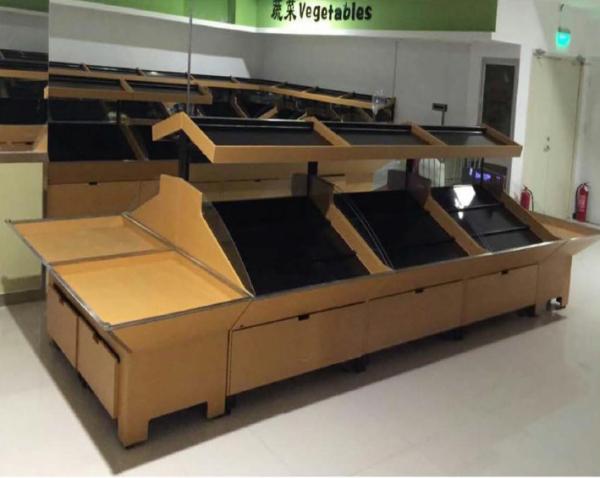 Quality supermarket wood fruit display for sale