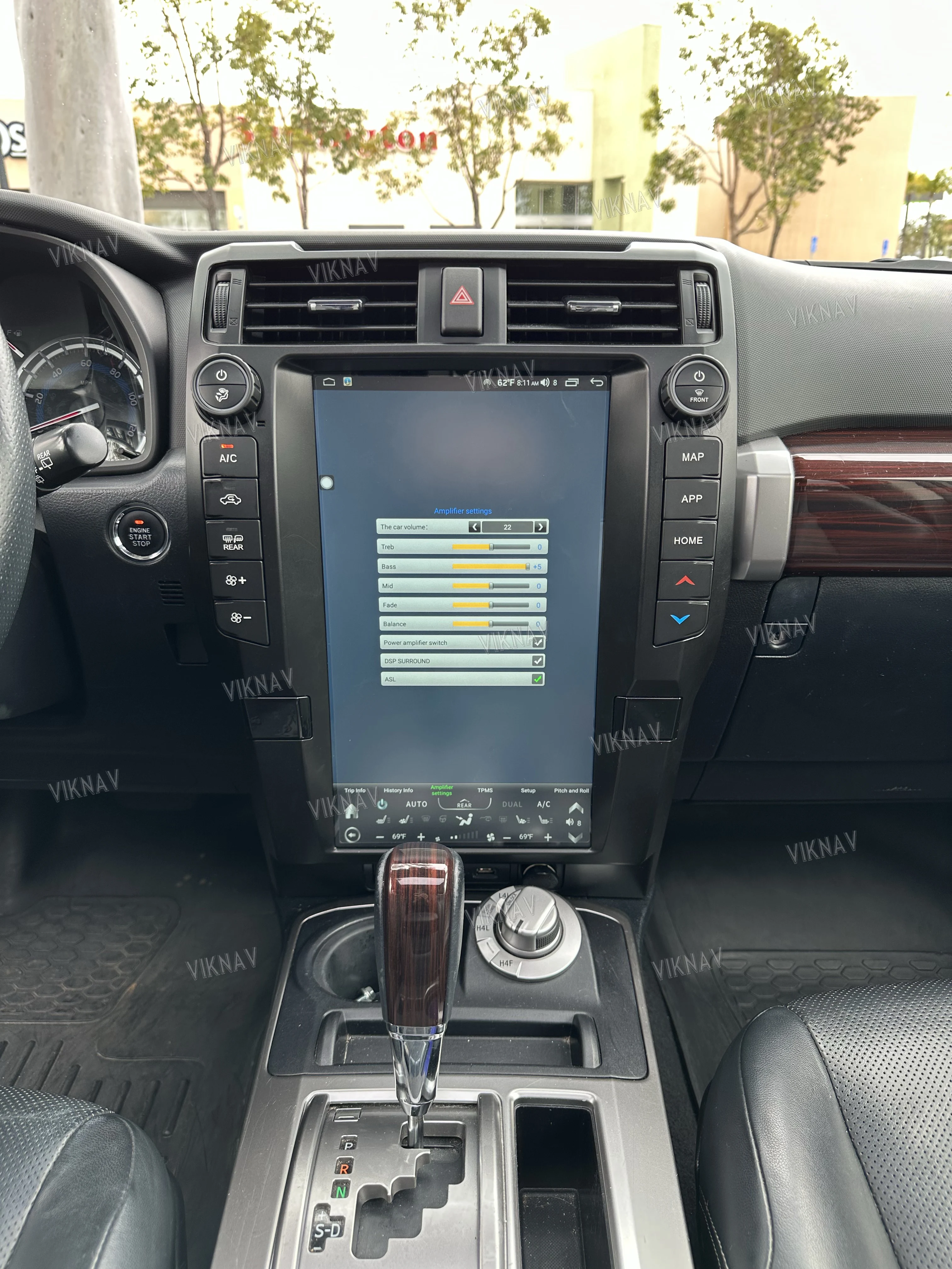 Auto Stereo Car Radio For Toyota 4Runner 2010-2023 Android Auto Carplay GPS Navigation Display Screen Multimedia player