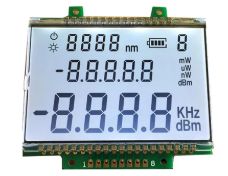 Custom 7 Segment LCD Display Panel with 83x76x1.1mm Dimensions 4.3V and 1/4 Duty 1/3 Bias