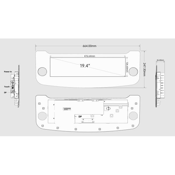 19.4inch SG/Light & Wonder Kascada Ideck USB For Kascada Cabinets
