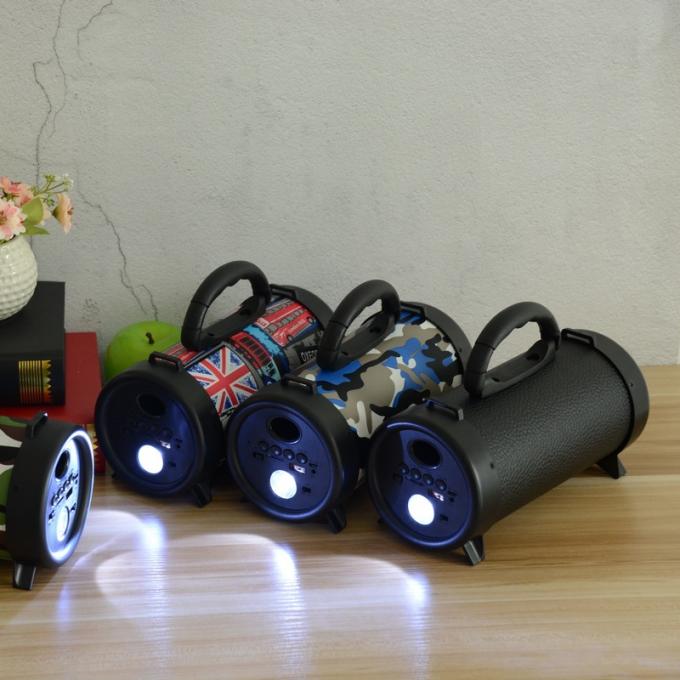 CH-M42 medium barrel with flashlight bluetooth speaker  (call, music player) / TF / FM / USB / AUX / built-in battery /