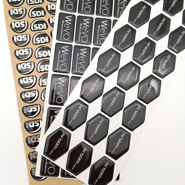 High Gloss Custom Label Stickers Resin Domed Carton 3D Epoxy Resin Stickers