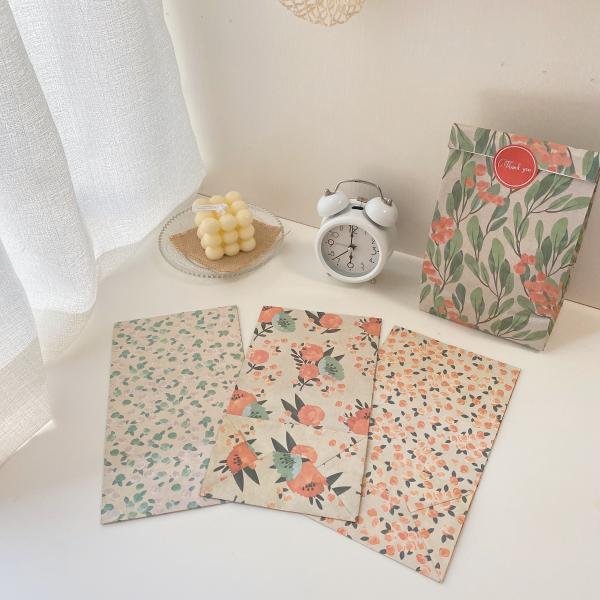 Small Floral Folded Handle Present Paper Bags 30gsm-160gsm Wedding Paper Gift Bag