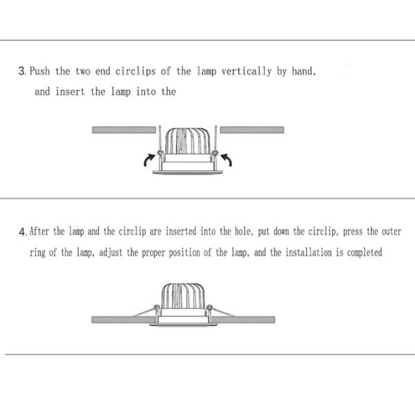 No Ultraviolet Radiation Anti Glare Spotlights 3W CE Approved