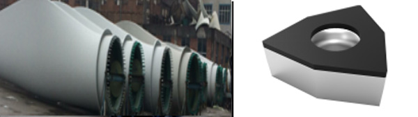 External Polycrystalline Diamond Pcd Tools With CFRP Wind Turbine Blade
