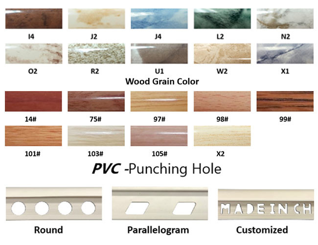 PVC Internal Corner Tile Trim White Color For Wall Corner Decoration