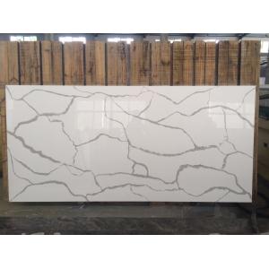 China Elegant Design Calacatta Quartz Countertops , Luxury White Quartz Vanity Top wholesale